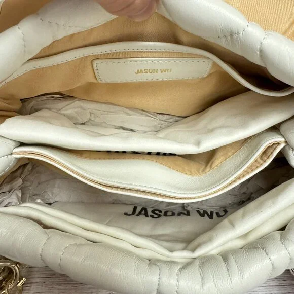 JASON WU Kin Quilted Leather Small Shoulder Bag - White - Picture 5 of 6